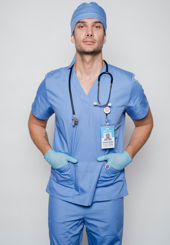 digital marketing in healthcare surgeon in uniform and gloves